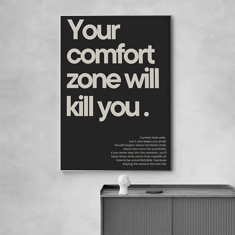 Póster minimalista en negro y  - Home Gym Interior Design reseña y precio