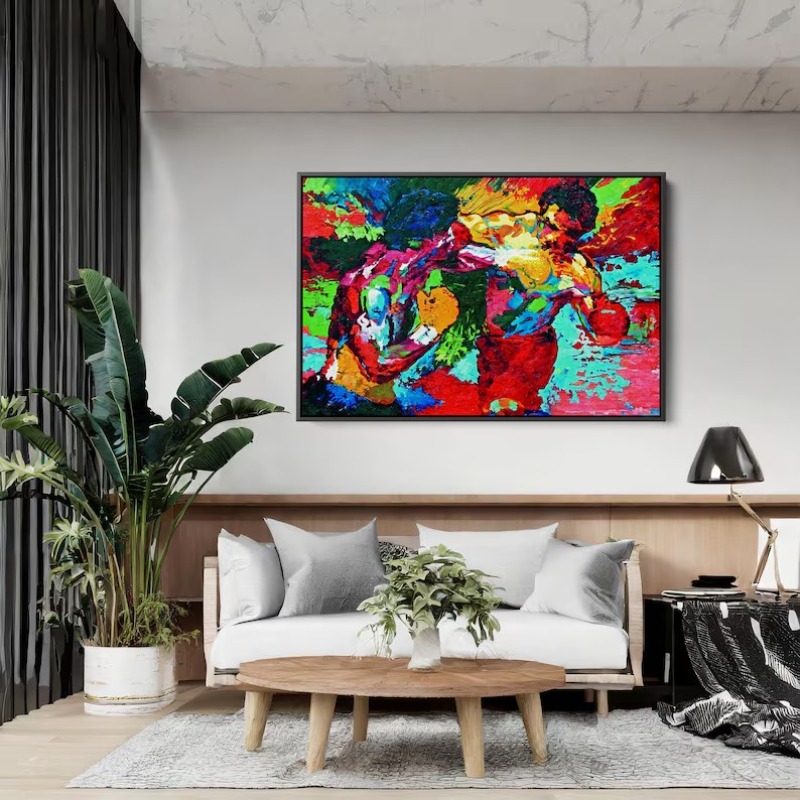 Póster de Boxeo Abstracto y Co - Home Gym Interior Design reseña y precio