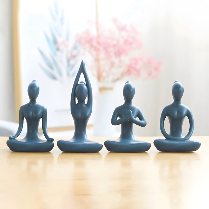 Figuras de Yoga abstractas, ad - Home Gym Zen reseña y precio