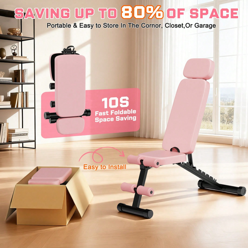 Banco de Pesas Ajustable de 9  - Home Gym Leg reseña y precio