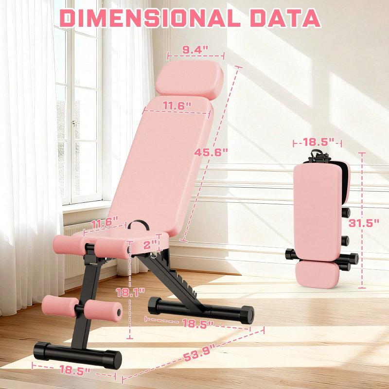 Banco de Pesas Ajustable de 9  - Home Gym Leg reseña y precio
