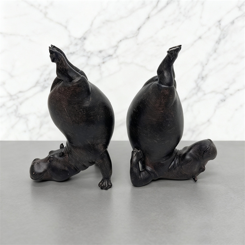 Figura de resina de hipopótamo - Home Gym Zen reseña y precio